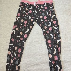 Women’s Little Sleepies “To the Moon and Back” pink pajama pants in size XL